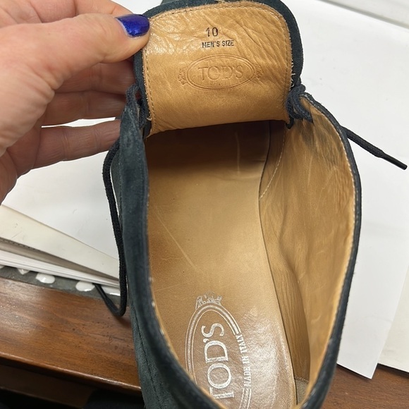 Tod’s Sz 10 Desert Boots in Blue Suede Chukka Boots Shoes main image 4